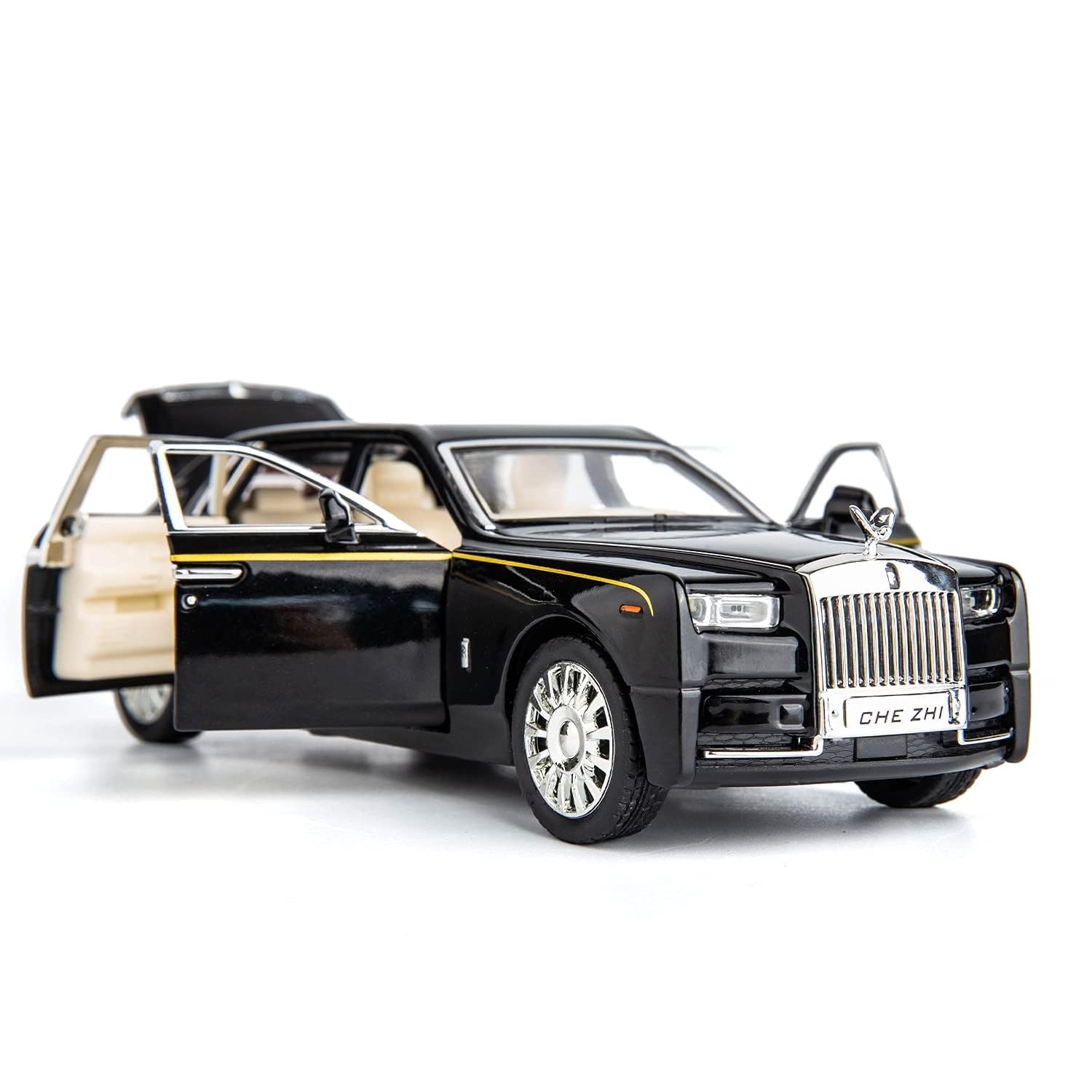 Roll Royce Phantom Diecast Metal Pullback Toy car with Openable Doors & Light, Music Boys Gifts Toys for Kids